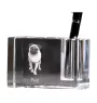 Pug - Pen stand, crystal organiser with dog photo, unique desk decoration by Art-Dog brand