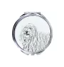 Puli, Hungarian Water Dog - Pocket mirror with a dog, personalized mirror for a purse, compact mirror with Art-Dog brand print.