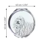 Puli, Hungarian Water Dog - Pocket mirror with a dog, personalized mirror for a purse, compact mirror with Art-Dog brand print.