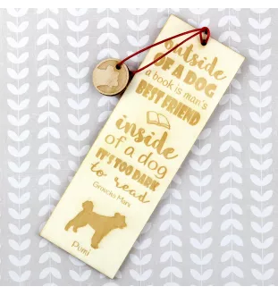 Pumi - marque-page pour livre avec chien, marque-page personnalisé, cadeau pour les amateurs de livres de la marque Art-Dog