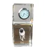 Carlin, Pug, Mops - montre en cristal avec photo, photo de chien dans un cristal, horloge de bureau personnalisée de la marque Art-Dog