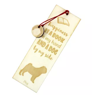 Mops, Pug, Carlin, Carlino, Doguillo - Lesezeichen mit Hund, personalisiertes Lesezeichen, Hundeaccessoire für Leser der Marke Art-Dog