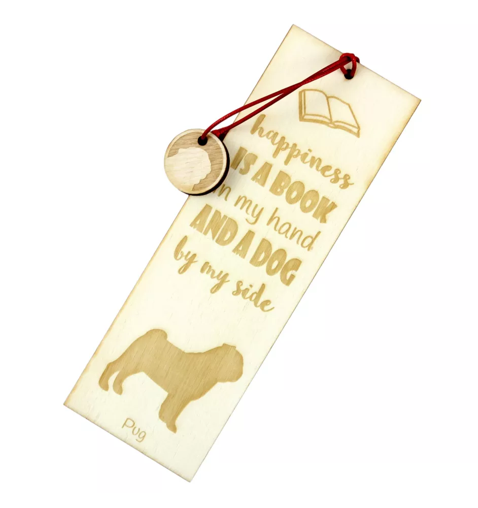 Mops, Pug, Carlin, Carlino, Doguillo - Lesezeichen mit Hund, personalisiertes Lesezeichen, Hundeaccessoire für Leser der Marke Art-Dog