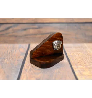 Mops, Pug, Carlin, Carlino, Doguillo II - Holzkerzenhalter mit Hund, Teelichthalter, Gedenkstätte für den Hund der Marke Art-Dog