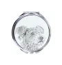 Pumi, Hungarian Pumi, Hungarian herding terrier - Pocket mirror with a dog, personalized mirror for a purse, compact mirror with Art-Dog brand print.