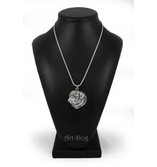 Mops, Pug, Carlin, Carlino, Doguillo I - Halskette mit Hund, Hundeanhänger an einer silbernen Kette, einzigartiger Schmuck der Marke Art-Dog