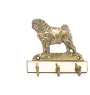 Pug - key holder with a dog, brass handle for dog accessories, an elegant decoration for the hallway from the Art-Dog brand.