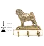 Pug - key holder with a dog, brass handle for dog accessories, an elegant decoration for the hallway from the Art-Dog brand.