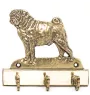 Pug - key holder with a dog, brass handle for dog accessories, an elegant decoration for the hallway from the Art-Dog brand.