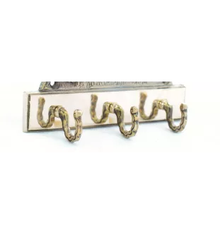 Pug - key holder with a dog, brass handle for dog accessories, an elegant decoration for the hallway from the Art-Dog brand.