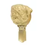 Mops, Pug, Carlin, Carlino, Doguillo - Brosche mit Clip, vergoldeter Startnummernhalter, elegante Hundeaustellungsnadel der Marke Art-Dog