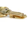 Pug - brooch with a clip, gold-plated holder for a start number, a gift for a dog show by Art-Dog brand.
