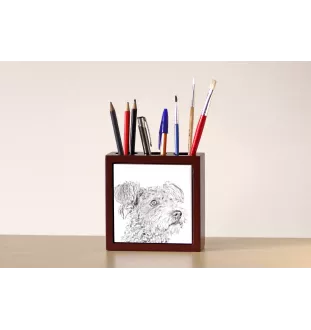 Pumi - porte-stylo avec chien, organiseur de bureau avec impression, décoration de bureau personnalisée de la marque Art-Dog