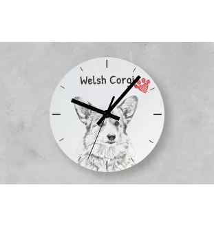 Pumi - Wanduhr mit Hund, Regal Uhr mit Druck, personalisierte Hausdekoration von Art-Dog.