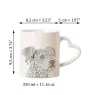 Pumi - Tasse mit Hund, entzückende Tasse mit herzförmigem Henkel, universelles Geschenk der Marke Art-Dog