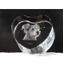Pumi - Hundebild im Kristall, Kristallherz, einzigartiger Bilderrahmen der Marke Art-Dog