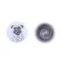 Carlin, Pug, Mops - boucles d'oreilles uniques avec un chien, votre animal de compagnie sur un porte-clés, marque propre Art-Dog