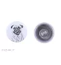 Carlin, Pug, Mops - boucles d'oreilles uniques avec un chien, votre animal de compagnie sur un porte-clés, marque propre Art-Dog