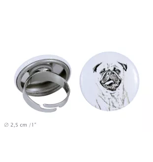 Mops, Pug, Carlin, Carlino, Doguillo - Damen Schmuck mit dem Bild eines Hundes, handgefertigtes Produkt, Möglichkeit, Ihr eigenes Foto hinzuzufügen, Marke Art-Dog