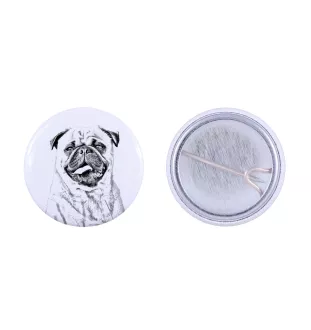 Carlin, Pug, Mops - badge avec votre chien, ajoutez votre propre photo, marque Art-Dog