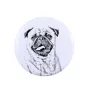 Pug - pin with your dog, add your own photo, Art-Dog brand