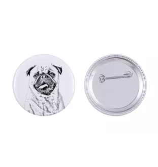 Carlin, Pug, Mops - badge avec votre chien, ajoutez votre propre photo, marque Art-Dog