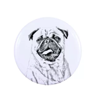 Carlin, Pug, Mops - badge avec votre chien, ajoutez votre propre photo, marque Art-Dog