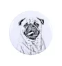 Carlin, Pug, Mops - badge avec votre chien, ajoutez votre propre photo, marque Art-Dog