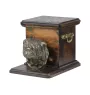 Mops, Pug, Carlin, Carlino, Doguillo - Eine Urne für die Asche eines Hundes mit einer Statuette, eine elegante Urne für einen Hund, eine außergewöhnliche Urne mit dem Porträt eines Hundes von der Mark