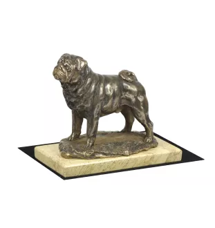 Mops, Pug, Carlin, Carlino, Doguillo - Hundestatue, Hundesilhouettefigur, Trophäe für die Hundeausstellung der Marke Art-Dog