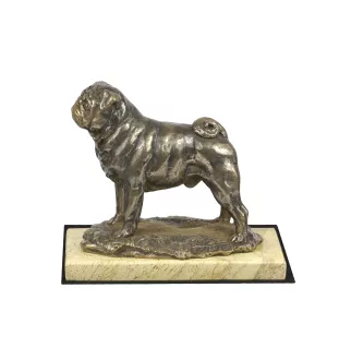 Mops, Pug, Carlin, Carlino, Doguillo - Hundestatue, Hundesilhouettefigur, Trophäe für die Hundeausstellung der Marke Art-Dog