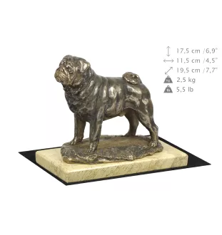 Carlin, Pug, Mops - statuette de chien, figurine de silhouette de chien, trophée pour exposition de chiens de la marque Art-Dog
