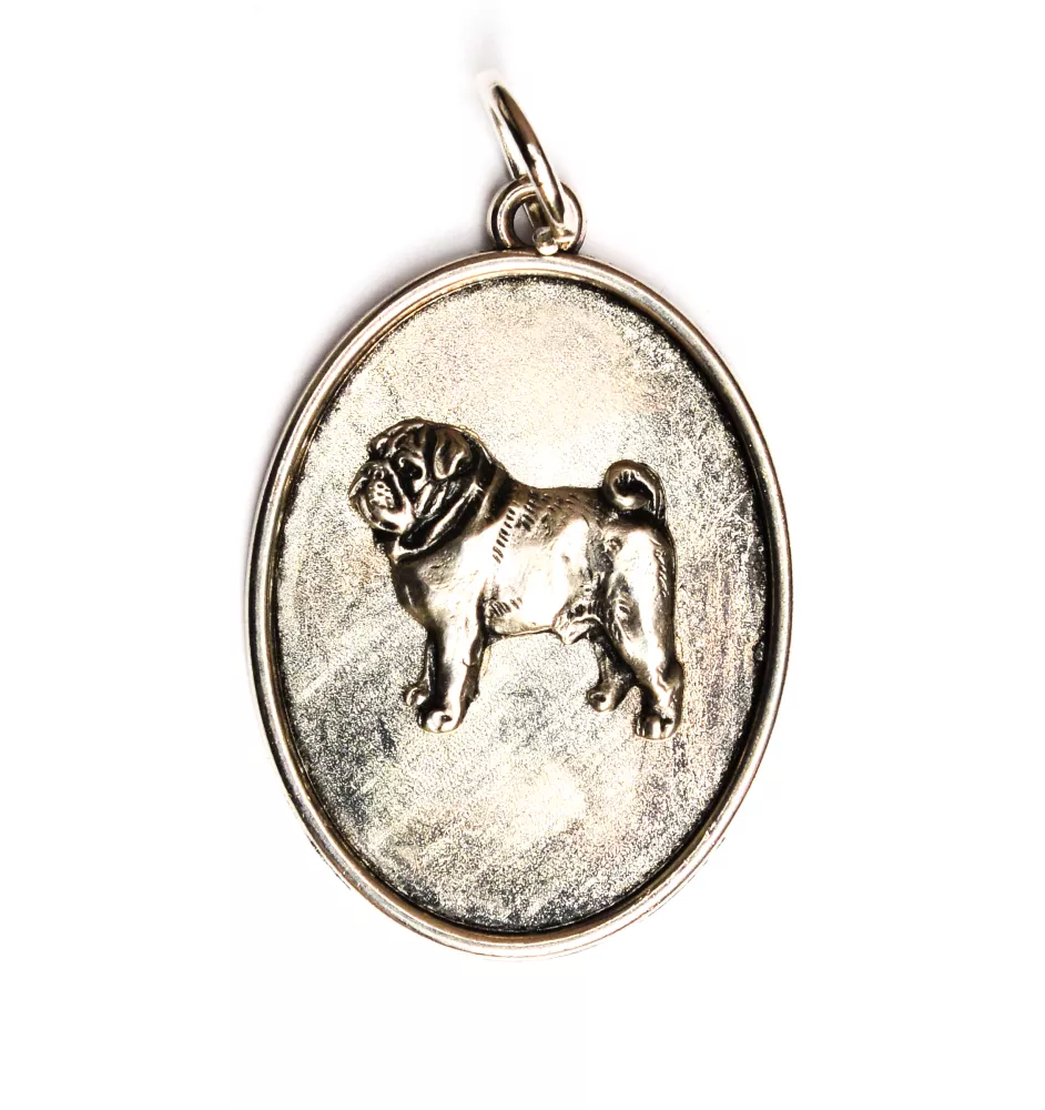 Pug - necklace with a dog, pendant for a dog mom, unique jewelry from the Art-Dog brand