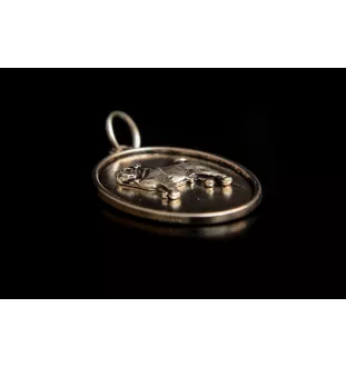 Carlin, Pug, Mops - collier avec chien, pendentif pour maman de chien, bijoux uniques de la marque Art-Dog