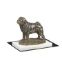 Pug - dog figurine, figure on a white base, trophy for Art-Dog dog show exhibition