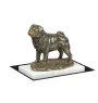 Carlin, Pug, Mops - une statuette de chien, une figurine en marbre blanc, un trophée pour l'exposition de chiens de la marque Art-Dog
