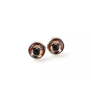 Pug - a set of jewelry in a box, necklace, earrings, bracelet, products from the Art-Dog brand