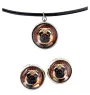 Mops, Pug, Carlin, Carlino, Doguillo - Schmuck mit Ihrem Foto-Box, Halskette und Ohrringe-Set, personalisierte Produkte der Marke Art-Dog.