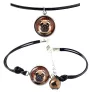Carlin, Pug, Mops - ensemble de bijoux avec votre photo, ensemble fait à la main, bracelet et collier de la marque Art.-Dog