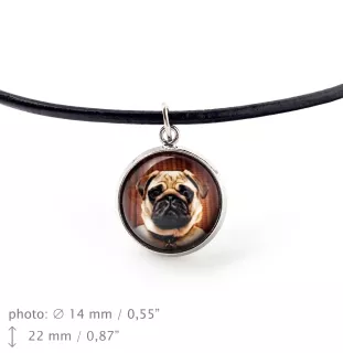Carlin, Pug, Mops - ensemble de bijoux avec votre photo, ensemble fait à la main, bracelet et collier de la marque Art.-Dog