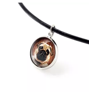 Carlin, Pug, Mops - ensemble de bijoux avec votre photo, ensemble fait à la main, bracelet et collier de la marque Art.-Dog