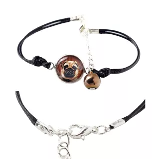 Mops, Pug, Carlin, Carlino, Doguillo - Armband in einer Schachtel mit Ihrem Foto, femininer Schmuck, ein ausgezeichnetes Geschenk der Marke Art-Dog.