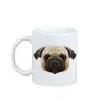 Carlin, Pug, Mops - tasse avec une photo et un motif de chien géométrique Art-Dog