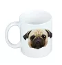 Pug - cup with a geometric dog image and the inscription Art-Dog