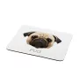 Mops, Pug, Carlin, Carlino, Doguillo - geometrisches Mauspad mit Bild und Aufschrift von Art-Dog