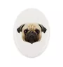 Pug - a plate with a geometric design and the brand name Art-Dog