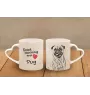 Mops, Pug, Carlin, Carlino, Doguillo - Tasse mit Hund, entzückende Tasse mit herzförmigem Henkel, universelles Geschenk der Marke Art-Dog