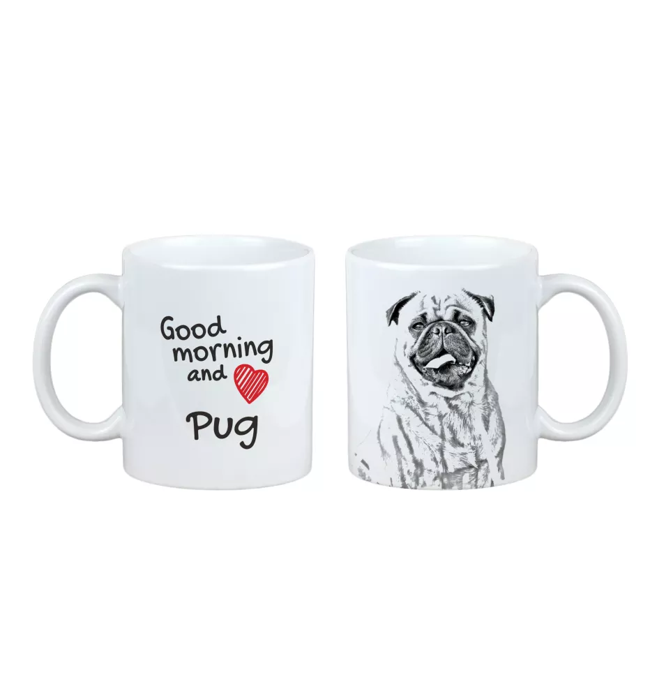 Mops, Pug, Carlin, Carlino, Doguillo - Tasse mit Hund, Tasse mit Bild, personalisiertes Geschenk der Marke Art-Dog
