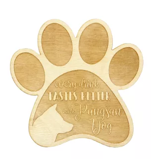 Pungsan dog, Korean Phungsan, Poongsan, Pungsangae - Sous-verre mug, sous-verre gravé avec chien, cadeau pour amoureux des chiens par la marque Art-Dog