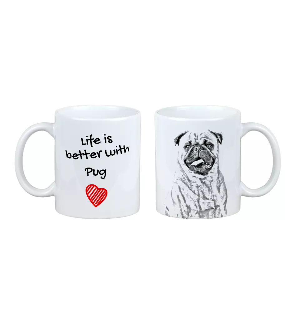 Carlin, Pug, Mops - tasse avec chien, tasse avec photo, cadeau personnalisé de la marque Art-Dog